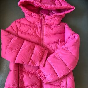 NEW Zara Kids' Vibrant Pink Puffer Jacket